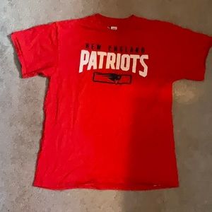 New England Patriots Red Majestic T-Shirt Medium